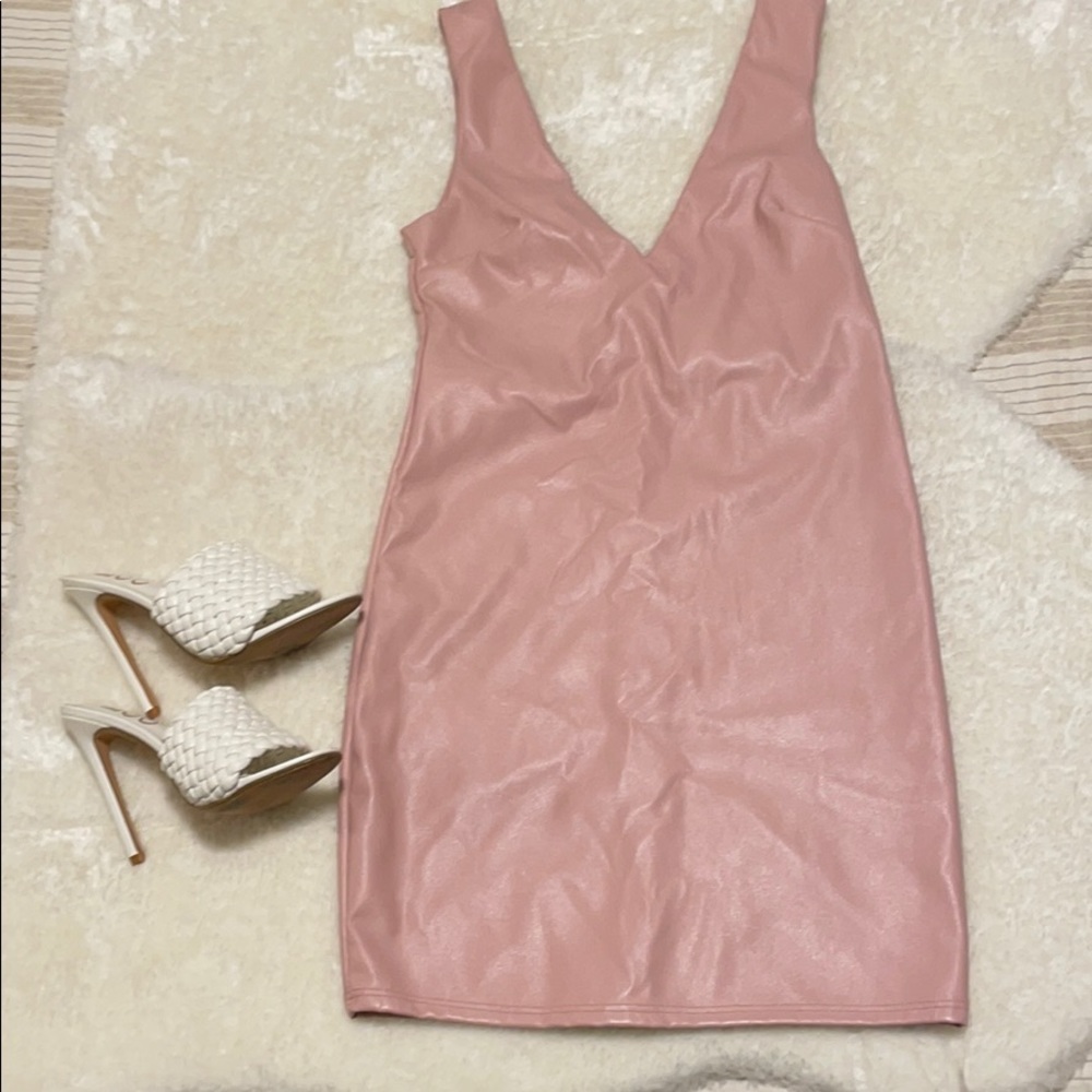 Pleather mini dress